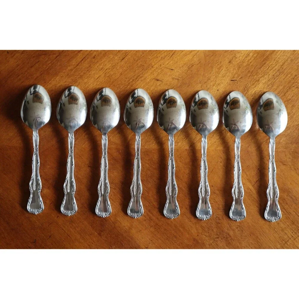 8x Teaspoons VICTORIA Reed & Barton Select 18/10 Glossy Stainless China 6.5